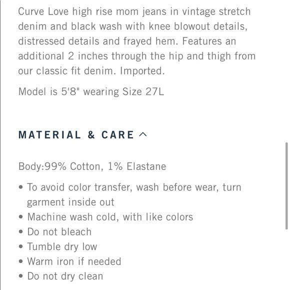 〰️ abercrombie high rise curve love mom jean - Picture 9 of 9
